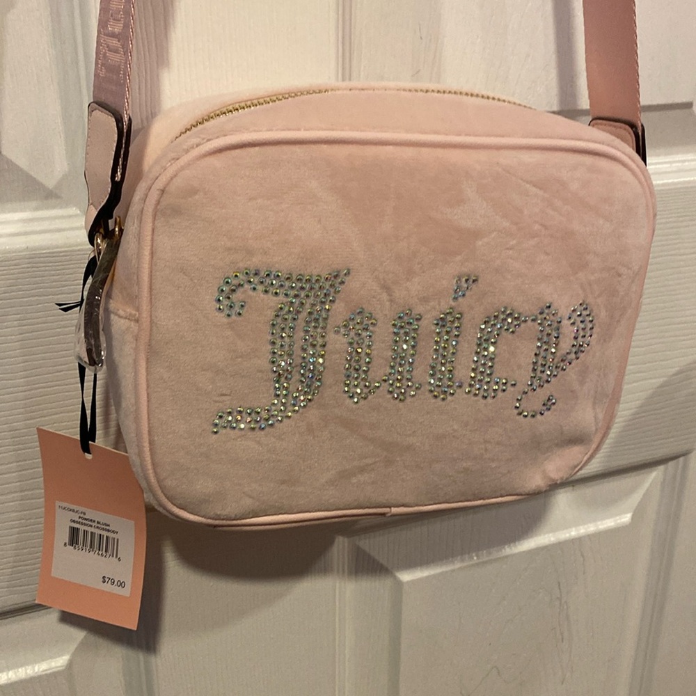 BNWT JUICY COUTURE Obsession Velour Camera Crossbody Bag